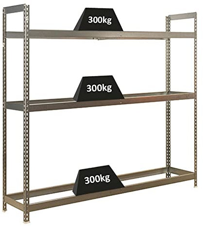 PROREGAL Reifenregal Big Metal Shark No. 6 | HxBxT 200x150x45cm | 3 Ebenen | 18 Reifen | Verzinkt Reifenständer Garagenregal