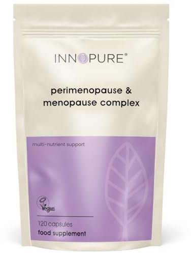 INNOPURE Perimenopause & Menopause Complex Supplements (4 Month Supply) Red Clover, Wild Yam, Maca, Sage and Vitamins Including B6 for Hormone Regulation, 120 Capsules, Pure-Fill, UK Made