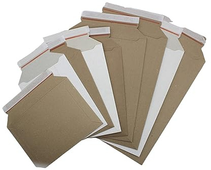 dimapax Versandtaschen aus Vollpappe Vollpapptaschen Kuverts Taschen Kartonbeutel (50, 175 x 250 mm - Querbefüllung)