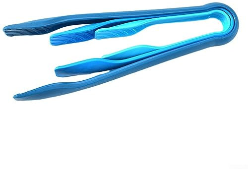 Lot de pinces à pain en plastique de couleur - Antidérapantes - Pour salade, gâteau - Bleu