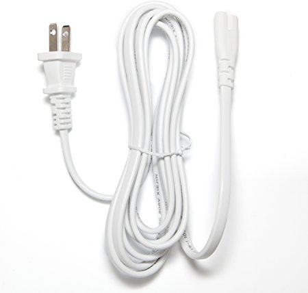 OMNIHIL [UL Listed] White 8 Foot Long AC Power Cord Compatible with Roomba e5 e6 i7 i7+ Charging Dock Home Base Model ADF-N1