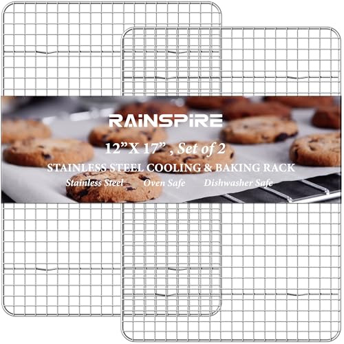 Cooling Racks for Cooking and Baking True 304 Stainless Steel 12x17 2Pcs