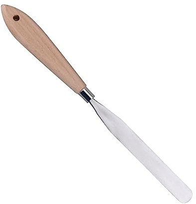 Operitacx 2stücke Teiliges Pigment Scraper Mit Holzgriff Rostfreier Edelstahl-spatel Zum Mischen Und Auftragen Von Ölfarben Glatte Kanten Für Präzises Malen Langlebiges Malerzubehör Für Küns