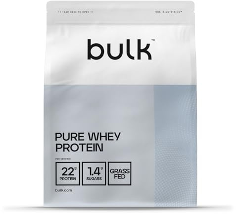 Bulk Pure Whey Protéine en Poudre | Chocolat Blond | 22g Protéines 5g BCAA portion | Shake de Whey | Faible en sucre | Favorise la croissance la récupération musculaires | Mélange facile | 500g