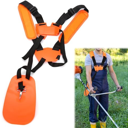Trimmer Schultergurt, Schultergurt für Motorsense, Tragegurt für Motorsense, Motorsense Gurt, Rasentrimmer Gurt, Bietet EIN Komfortables und Effizientes Gartenerlebnis, Orange