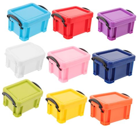 ULDIGI 9stücke Kleine Aufbewahrungsboxen Mit Deckel Transparente Kunststoffbehälter Mini-schmuckboxen Zum Stapeln Für Schmuck Kosmetika Und Kleine Perlen
