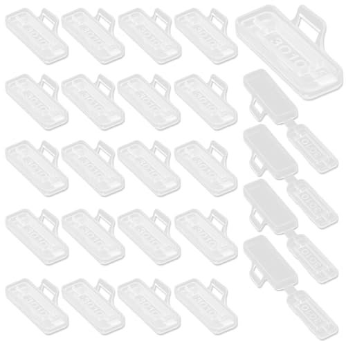 Kabelbeschriftung Clip, 60 Stück Transparente Kabel Beschriftung Kabeletiketten Kabelkennzeichnung Wiederverwendbare und Wasserdichtes für 10 mm Breite Drähte und Kabel