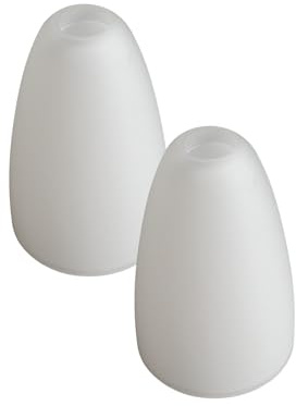 Lot de 2 abat-jours en verre de rechange G4 Blanc mat biseauté/droit Ø 4,5 cm (2 x droits G4 blanc)