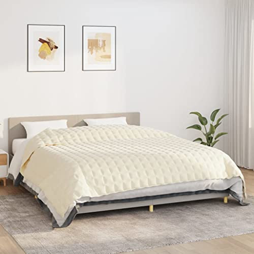 LXYZWRW Furniture Select Gewichtsdecke hellcreme 235x290cm 15kg Stoff