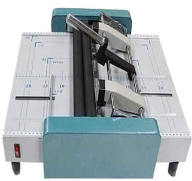 YQVEOT Bindemaschine, Broschüre Broschüre Broschüre Bindemaschine Elektrische Sattel Hefter Und Papier Falzmaschine 2 In 1 Max A3 Größe für Zuhause, Büro