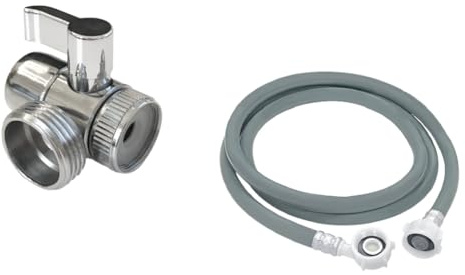 Daan Tech Wasserhahn-Diverter für Spülmaschine mit Zulaufschlauch – Zubehör für Spülmaschine Bob – einfacher Anschluss an Wasserhahn und Wasseranschluss – Ersatzinstallationsset