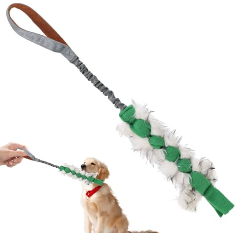 Hundespielzeugseil - Elastischer Schlepper, Quietschende Haustier, Langlebiger Bite -Trainer | Hartes Kautschuk -Zahnen -Support -Design, Engagierende Interaktive Welpen -Übungshilfe -Hinterhof -Train