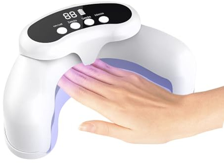 Sghtil Lampada per unghie in gel, luce UV per unghie in gel, per casa, salone, asciugatura rapida, strumento leggero pieghevole per sorelle, madri, fidanzate,