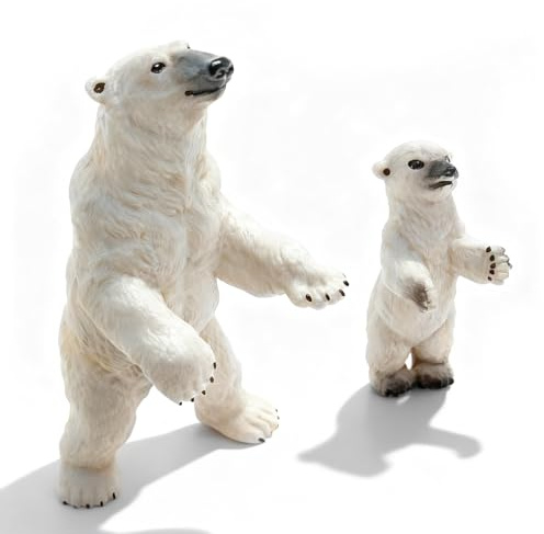 GZXUEHU 2 Stück Eisbär Figuren, Eisbär Spielzeug