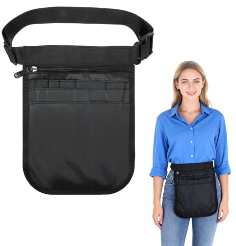 Tweruna Server Money Belt, Restaurant Waitress Apron Money Pouch, Utility Adjustable Apron Bag, Server Belt Pouch Tool Bag for Waiter Waitress Restaurant Gardening Nursing