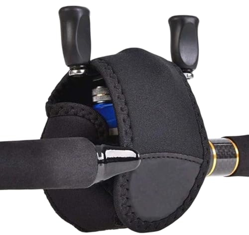 Baitcaster rullskydd – neopren och EVA, 12 x 24 cm/5,1 x 26,0 cm skyddande fodral stötsäker | hållbar förvaringsväska fiskeutrustningspåse, rullskydd för båtfiske, flod, strand