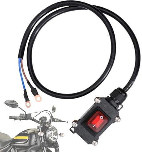 Trennschalter für Autobatterie, 12 V/24 V, wasserdichter Schalter für Motorradbatterie, für Kurzschluss, Elektriker und kleine Fahrzeuge