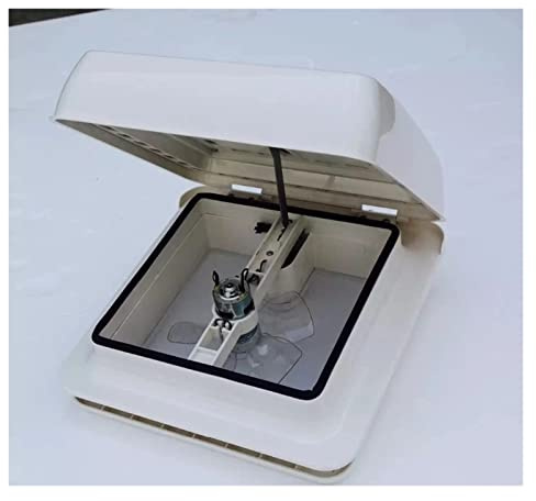 JOXLOVER Aspiratore, Ventilatore Di Scarico For Camper Car ABS Tetto For WC Botola Con Ventola 280x280MM For Rimorchio For Accessori For Furgoni per bagno, cucina