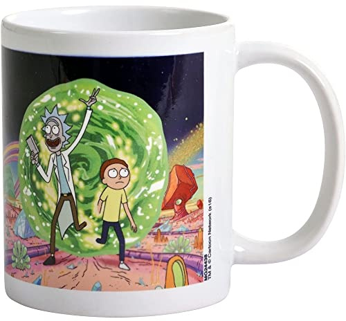 Rick and Morty Kaffeebecher Portal weiß, 1 Stück (1er Pack)