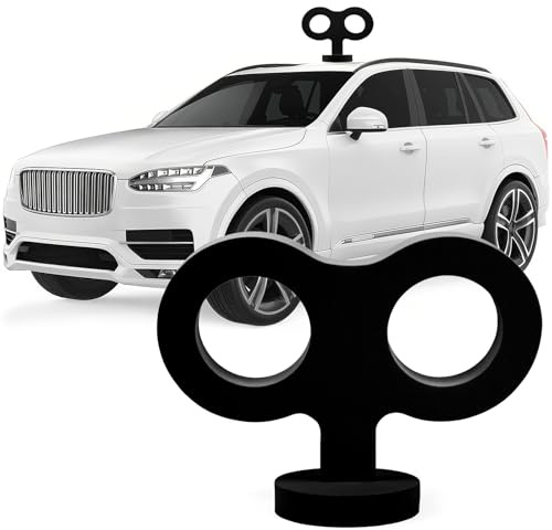 COGEEK 3D Auto Aufziehschlüssel Niedliches Uhrwerk Aufziehschlüssel für Rückseite des Autodachs (schwarz)