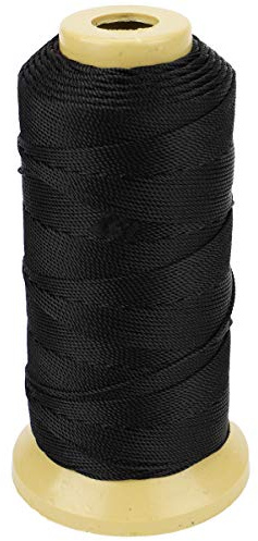 McFanBe 656 Feet Twisted Nylon Line Twine String Cord for Gardening Marking DIY Projects Crafting Masonry (1mm-656 feet, Black)