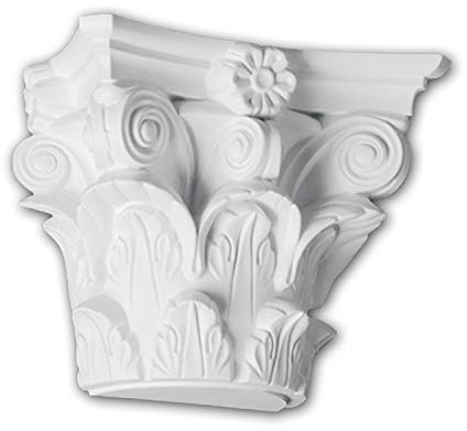 Profhome Chapiteau de demi-colonne 115010 22,5 cm x 18,2 cm x 11,2 cm Mousse de polyuréthane rigide prétraité