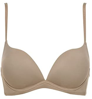 LORMAR Reggiseno Push Up in Microfibra Senza Ferretto Coppe Graduate e Scollatura Profonda. Ditta Art. Desiderio, Tg.1