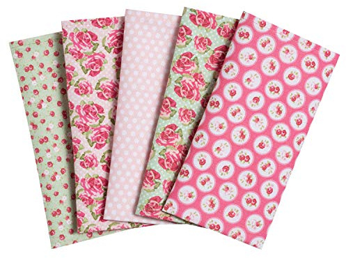 Taschentücher aus Stoff, waschbare, wiederverwendbare Öko Stoff-Taschentücher aus Baumwolle, 5 Taschentücher - Made in Germany (Miss Fein)