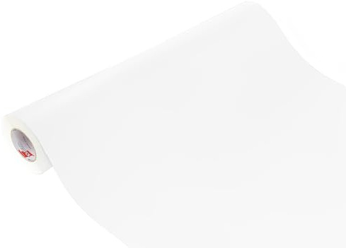 Möbelfolie selbstklebend 100x100 cm | Einfarbig Klebefolie für Möbel | Klebefolie Möbel - einfache Anwendung, ideal für die Renovierung von Küche oder Bad | Möbelfolie | Weiß Matt
