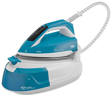 BEKO, Centrale Vapeur Steamxtra Tm Smartstationtm, Blanc/Bleu, Une vapeur puissante Une glisse parfaite, 2400 W, Vapeur continue, réservoir 1l détachable, 5,8 bars de pression, arrêt automatique