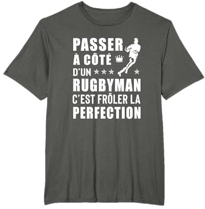 Rugbyman Perfection Entraîneur Joueur de Rugby Homme Humour T-Shirt