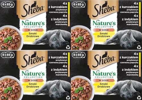 Sheba Nature's 427819 Kattmat, Flerfärgad, 32 x 85 g