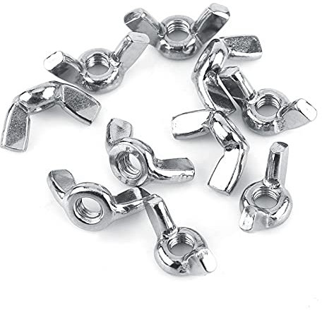 10 Stück DIN315 M3-M8 Edelstahl SS316 Flügelmutter Schmetterlingsmuttern Befestigungsmaterial M3, M4, M5, M6, M8 Größen Edelstahl Flügelmuttern Befestigungselemente(M6)