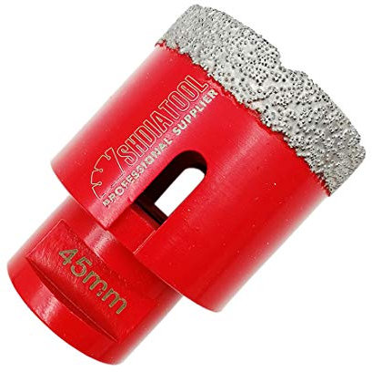 SHDIATOOL Diamond Core Drill Bit,Hole Saw Diameter 45mm 1-4/5 M14 Thread Vacuum Brazed for Concrete Granite Marble Porcelain Tile Masonry Brick
