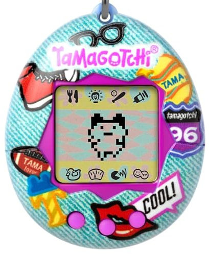 BANDAI - Tamagotchi - Original Tamagotchi - Denim Patches - virtuelles elektronisches Haustier - 42954