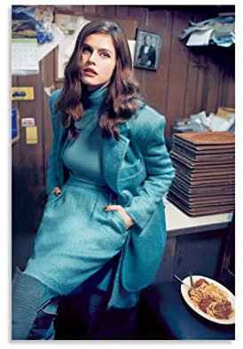 TSALF Kunstdruck Poster Kein Rahmen Amerikanische Schauspielerinnen Alexandra Daddario Hollywood-Star Cutie Pie Drucken Bilderbilder für Wohnzimmer Schlafzimmer Dekoration 60x90cm