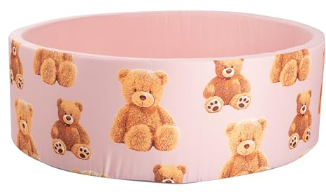 KNORRTOYS.COM 76007 Bällebad, Teddy pink-150 Balls Grey/White/transparent