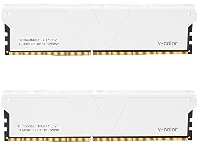 V-Color Skywalker Plus Mémoire RAM DDR4 32 Go (2 x 16 Go) 3600 MHz (PC4-28800) CL18 Hynix IC Dual Rank 1,35 V – Blanc (TO416G36D818DSPWWK)