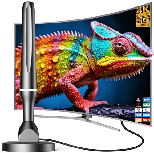 TV Antenna, Indoor Digital Signal Reception for Television (white)