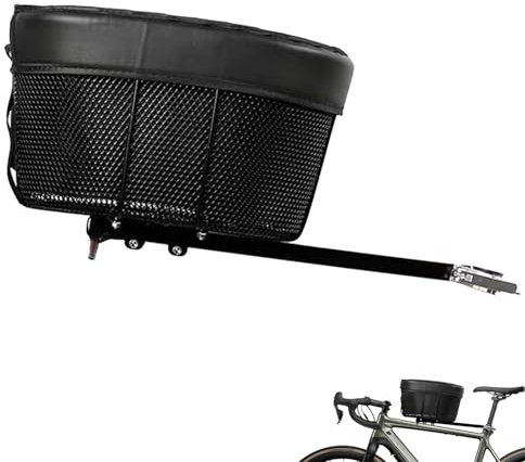 Duroecsain Fahrradträger mit Lenker, Korb mit Lenker für Hunde, Fahrradkorb für Haustiere, abnehmbarer Einkaufskorb, wasserdicht, Mehrzweckkorb für kleine Haustiere