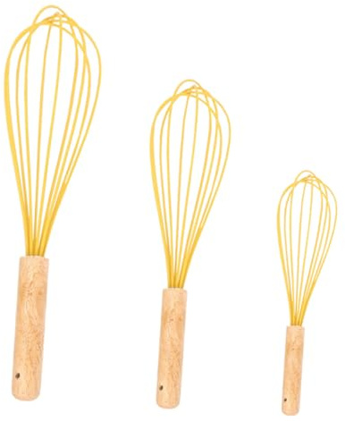 MAGICLULU 3piezas Batidora De Varillas De Mano Batidor De Huevos De Silicona Herramienta De Agitación De Cocina Para Hornear