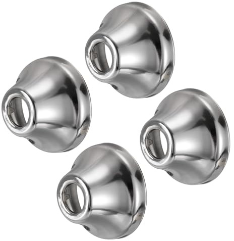 sourcing map 4pcs Shower Arm Flange 56mm/2.2 OD Escutcheon Plate Stainless Steel Round Plumbing Cover Plates for 15mm/0.6 Dia Water Pipe Faucet Decoration Accessories, Silver Tone