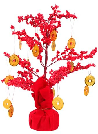 IMIKEYA Desktop Ornament Baum Dekoration Neue Jahr Geld Baum Chinesischen Neujahr Thema Frohes Festival