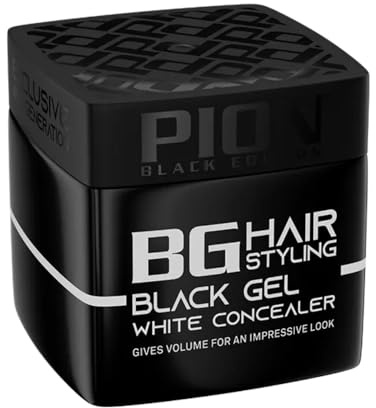 Pion Black Edition BG Black Gel Hair Styling Gel 320 ml - weißer Concealer, gibt Volumen Haarstyling Gel