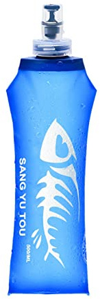 Botella de agua de 250/500 ml - Botella plegable ligera | Bolsas de agua portátiles de silicona sin BPA para deportes, ciclismo, senderismo, niños y niñas