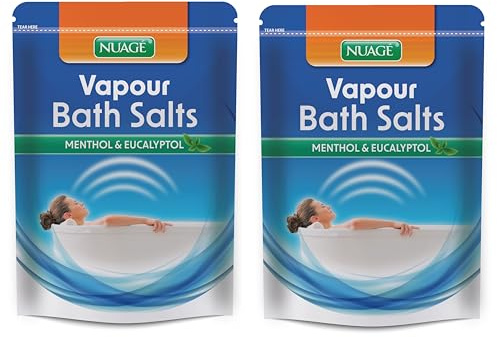 Vapour Bath Salts 450g Pack of 2 - Total of 0.9 kg of Breathe Easy Relaxing Bath Salts Muscle Soak or Cold Relief with Menthol & Eucalyptus Bundled by Smart Cutie