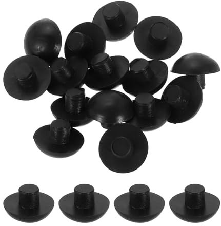 QUARKZMAN 28 Stück Blindstopfen, 5mm/0,2 Abdeckkappen für bohrlöcher für Schränke Maschinen Möbel(für 3/16 Zoll Loch), Schwarz