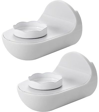 Holibanna Jaboneras de Baño de Plástico Abs Ventosa, 2 Piezas, Resistentes y Montadas en Pared, Diseño Creativo y Acabado Sencillo para Organizar en Baño