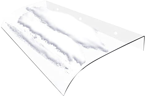 Auvent de Fenêtre, Marquise Solaire Abri, Auvent de Porche Imperméable pour Jardin Arrière-Cour Patio, Feuille de Polycarbonate de Protection UV Pluie Neige, Abri de Pluie Incurvé(40x140cm)