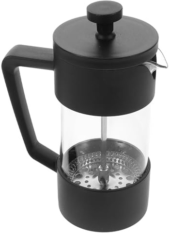 HAMPPLIES Cafetera Francesa de Vidrio Borosilicato con Prensa Émbolo para Café Frío y Caliente para Hogar y Camping Elegante y Funcional